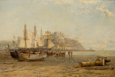 Marée basse, Mont Orgueil, Jersey, 1881